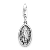Sterling Silver Antiqued STRENGTH W/Lobster Claw Clasp Clasp Charm Charms