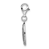 Amore LaVita Sterling Silver Antiqued Spoiled with Lobster Clasp Charm