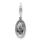 Amore LaVita Sterling Silver Antiqued Spoiled with Lobster Clasp Charm