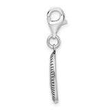 925 Sterling Silver Antiqued MOM with Lobster Clasp Charm