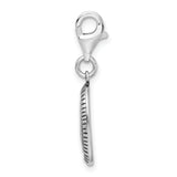 925 Sterling Silver Antiqued MOM with Lobster Clasp Charm