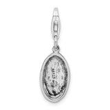 925 Sterling Silver Antiqued MOM with Lobster Clasp Charm