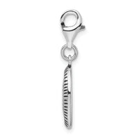 Sterling Silver Antiqued XOXO with Lobster Clasp Charm