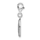 Sterling Silver Antiqued XOXO with Lobster Clasp Charm