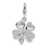 Goldia Sterling Silver Pearl Flower W/Lobster Claw Clasp Charm
