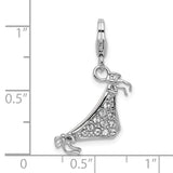 Sterling Silver Enameled 3-D Bikini Bottom W/Lobster Claw Clasp Clasp Charm Charms