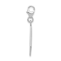 Sterling Silver 3-D Letter W/Lobster Claw Clasp Clasp Charm Charms