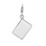 Sterling Silver 3-D Letter W/Lobster Claw Clasp Clasp Charm Charms