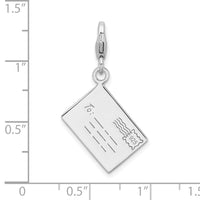 Sterling Silver 3-D Letter W/Lobster Claw Clasp Clasp Charm Charms