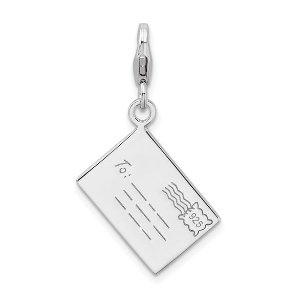Sterling Silver 3-D Letter W/Lobster Claw Clasp Clasp Charm Charms