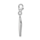Sterling Silver Enameled 3-D Ace W/Lobster Claw Clasp Clasp Charm Charms