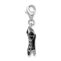Sterling Silver 3-D Enameled Corset W/Lobster Claw Clasp Clasp Charm Charms