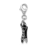 Sterling Silver 3-D Enameled Corset W/Lobster Claw Clasp Clasp Charm Charms