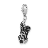 Sterling Silver 3-D Enameled Corset W/Lobster Claw Clasp Clasp Charm Charms