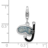 Sterling Silver 3-D Enameled Snorkles with Lobster Clasp Charm