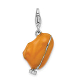 Amore LaVita Sterling Silver 3-D Enameled Submarine with Lobster Clasp Charm