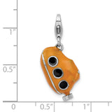 Amore LaVita Sterling Silver 3-D Enameled Submarine with Lobster Clasp Charm