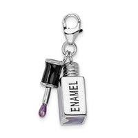 Amore La Vita Sterling Silver Rhod-pl Enameled 3-D Nail Enameled Charm
