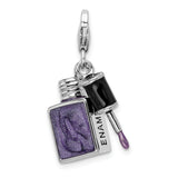 Amore La Vita Sterling Silver Rhod-pl Enameled 3-D Nail Enameled Charm