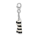 Amore LaVita Sterling Silver Enameled 3-D Tank Top with Lobster Clasp Charm