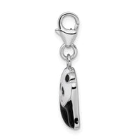 Couture Jewelers Amore LaVita Sterling Silver Enameled Panda Bear with Lobster Clasp Charm