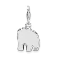 Couture Jewelers Amore LaVita Sterling Silver Enameled Panda Bear with Lobster Clasp Charm