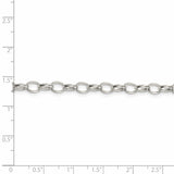 Goldia Sterling Silver Rhodium Plated 5mm Rolo Chain, 7 in