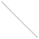 Goldia Sterling Silver Rhodium Plated 5mm Rolo Chain, 8 in