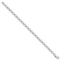 Sterling Silver Rhodium Plated Bracelet, 7.5 in