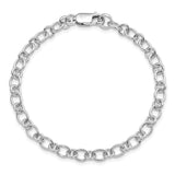 Sterling Silver Rhodium Plated Bracelet, 7.5 in
