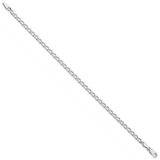Goldia Sterling Silver Rhodium Plated 3.2mm Open Link Chain, 7 in