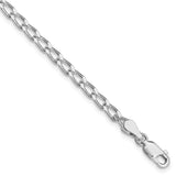 Goldia Sterling Silver Rhodium Plated 3.2mm Open Link Chain, 7 in