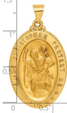 14k Saint Christopher Medal Hollow Pendant