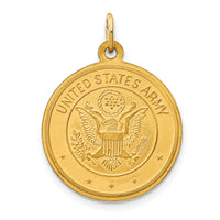 Charms Collection 14k US Army Saint Christopher Medal Pendant REL141