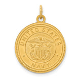Charms Collection 14k US Navy Saint Christopher Medal Pendant REL144