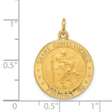 Charms Collection 14k US Navy Saint Christopher Medal Pendant REL144