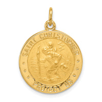 Charms Collection 14k US Navy Saint Christopher Medal Pendant REL144