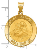 14k Yellow Gold Saint Anthony Medal Pendant No Engraving