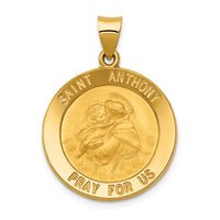 14k Yellow Gold Saint Anthony Medal Pendant No Engraving