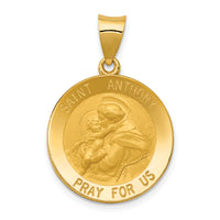 Core Gold 14k Saint Anthony Medal Hollow Pendant