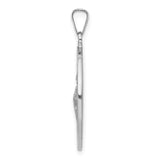 Charms Collection 14k White Gold Saint Jude Medal Pendant REL147