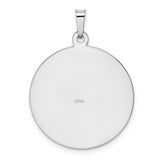 Charms Collection 14k White Gold Saint Jude Medal Pendant REL147