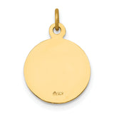 Saris and Things 14k Yellow Gold Solid Saint Joseph Medal Charm Pendant