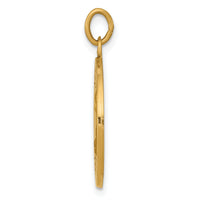 14k Yellow Gold Solid Saint Theresa Medal Charm Pendant