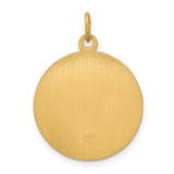 14k Yellow Gold Solid Saint Theresa Medal Charm Pendant