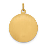 14k Yellow Gold Solid Saint Theresa Medal Charm Pendant