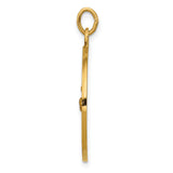 Saris and Things 14k Yellow Gold Solid Saint Francis Medal Charm Pendant