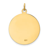 Saris and Things 14k Yellow Gold Solid Saint Francis Medal Charm Pendant