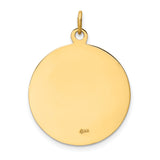 Saris and Things 14k Yellow Gold Solid Saint Francis Medal Charm Pendant