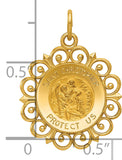 Charms Collection 14k Saint Christopher Medal Charm XR381
